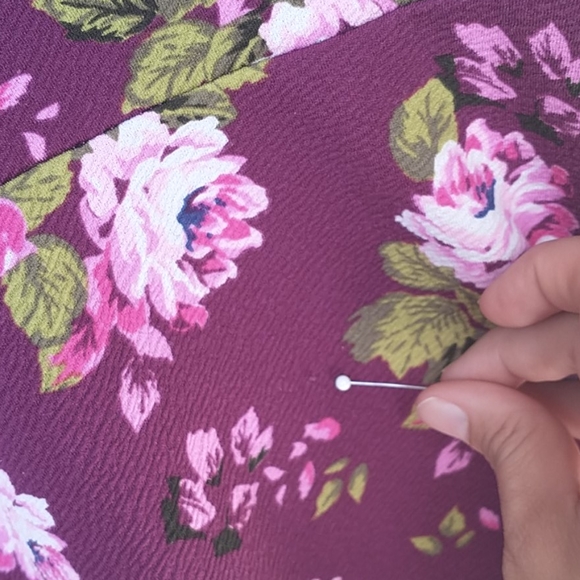 Route 67 Girl's Dress Plum Floral Aline - Picture 5 of 11